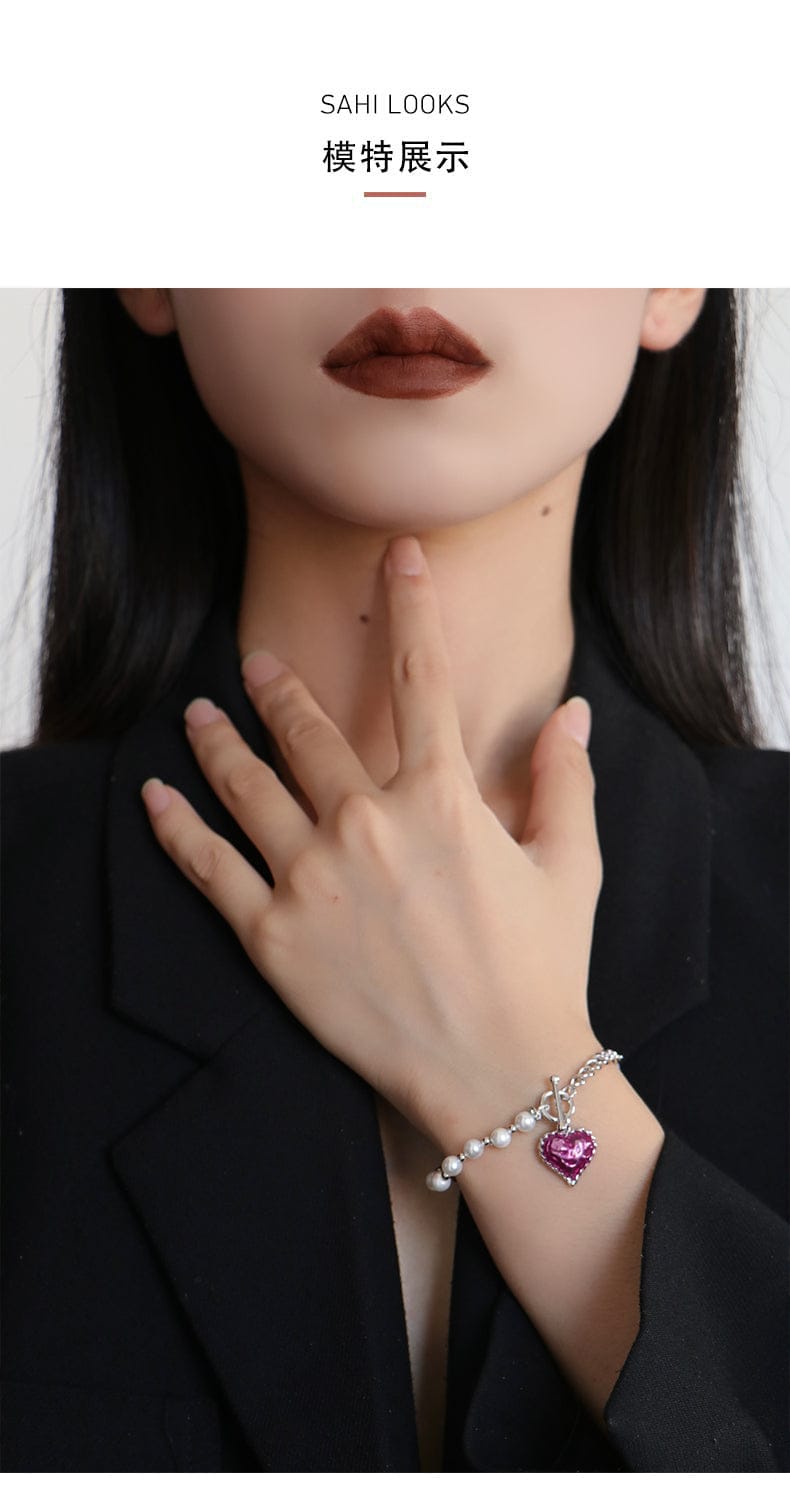 With Love Pearl Bracelet UK for Girls | Sahi London Check out our with love Pearl bracelet uk in our pearl bracelet collection for girls, visit our latest silver plated pearl bracelet for woman in amazing discounted price Shop now from Sahi London best quality Love bracelet and Jewellery for woman book your order now.