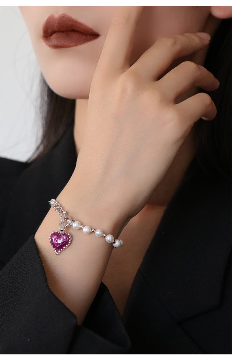 With Love Pearl Bracelet UK for Girls | Sahi London Check out our with love Pearl bracelet uk in our pearl bracelet collection for girls, visit our latest silver plated pearl bracelet for woman in amazing discounted price Shop now from Sahi London best quality Love bracelet and Jewellery for woman book your order now.