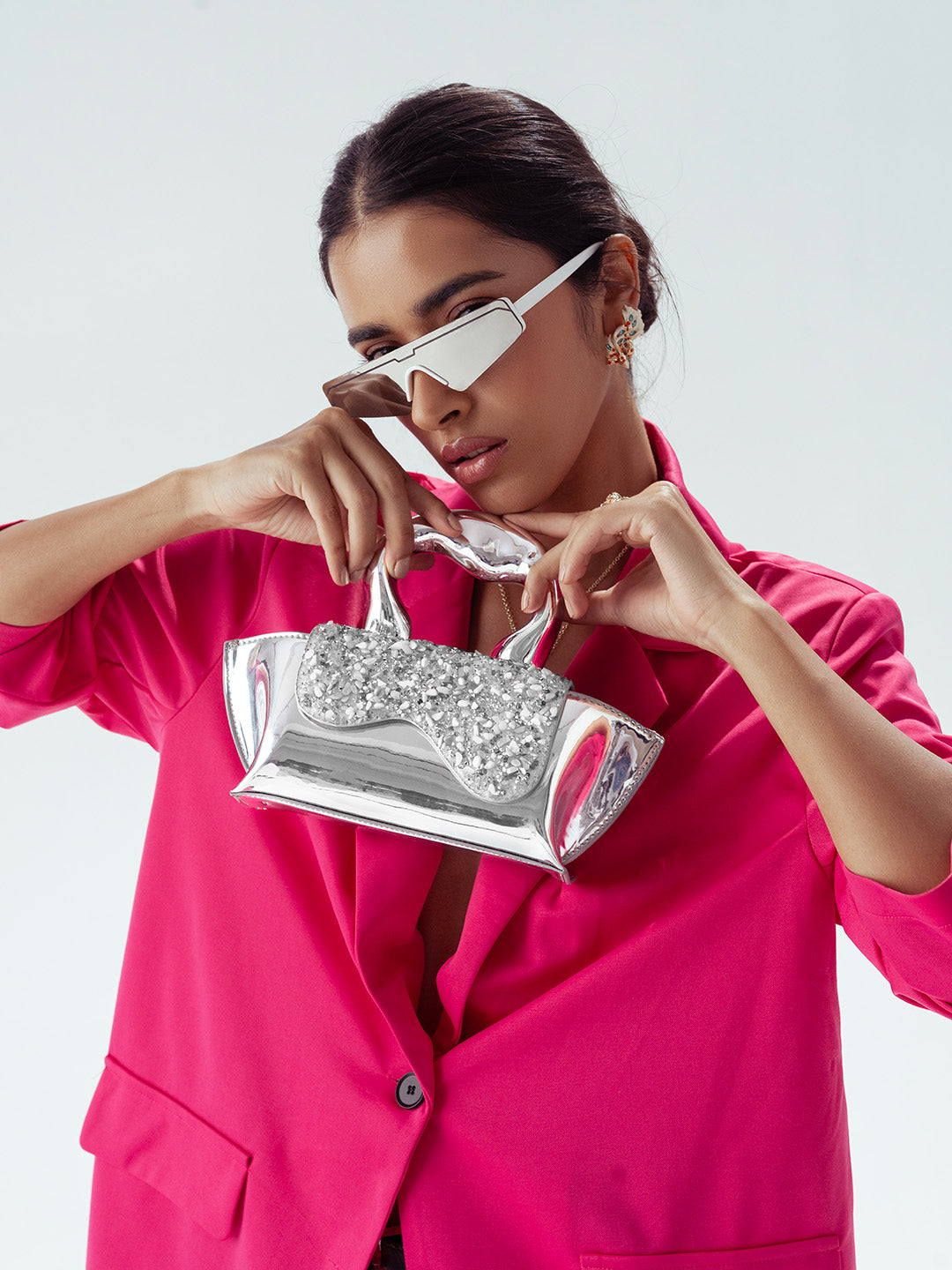 Sahi London BGZBM212-SLV Silver Handbag