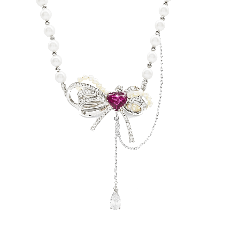 With Love Pearl Charm Necklace | Pearl Necklace | Sahi London